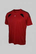 Vintage red Adidas ClimaCool jersey-style t-shirt, Size 2XL