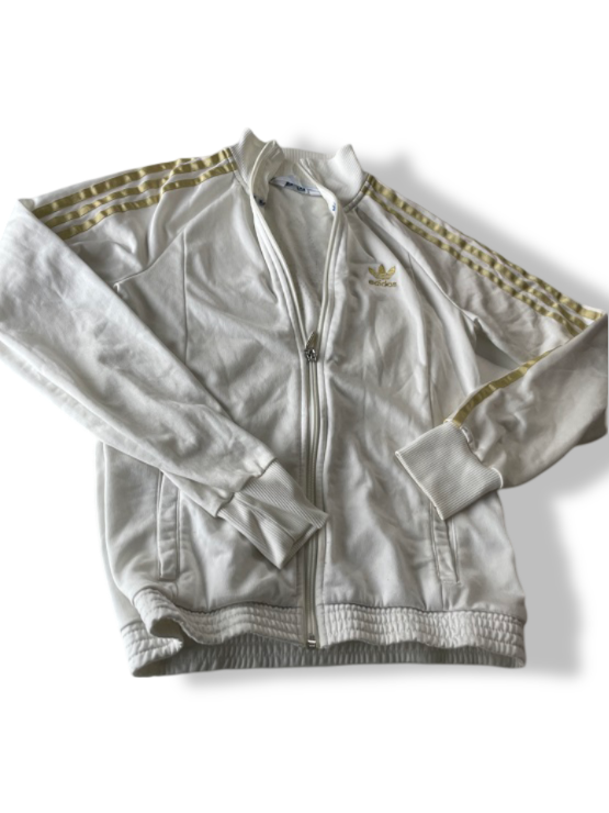 Vintage Adidas white full zip windbreaker jacket in M| L24 W16| SKU 4820