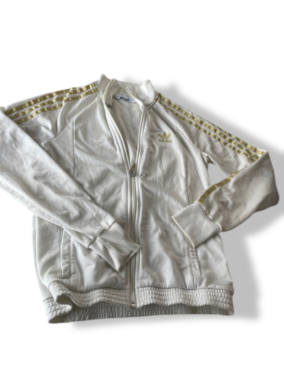 Vintage Adidas white full zip windbreaker jacket in M| L24 W16| SKU 4820