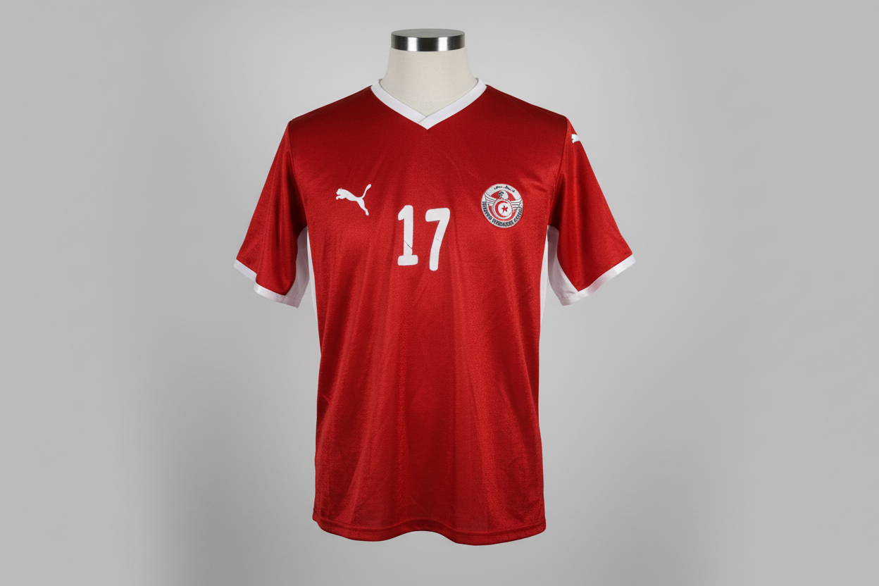 Vintage Male Puma Red sports jersey with number 17