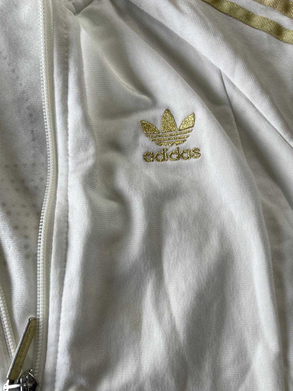 Vintage Adidas white full zip windbreaker jacket in M| L24 W16| SKU 4820