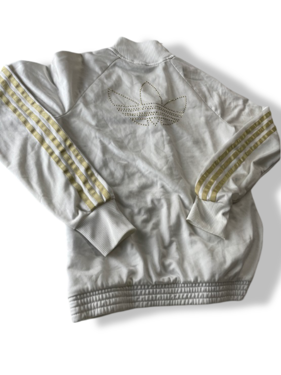 Vintage Adidas white full zip windbreaker jacket in M| L24 W16| SKU 4820