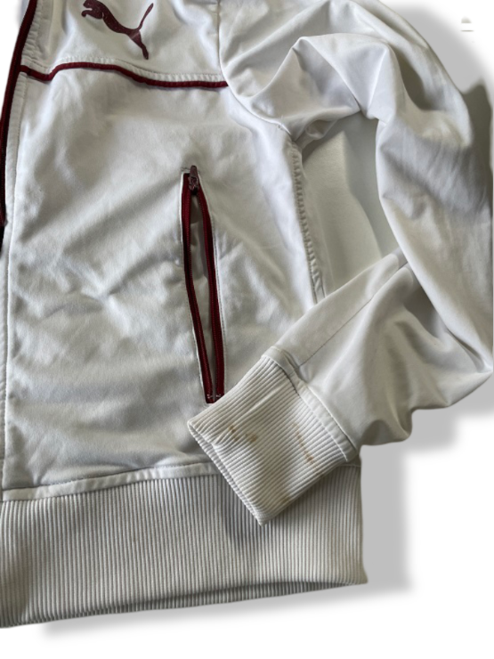 Vintage Puma white full zip windbreaker jacket in XS| L22 W16| SKU 4821