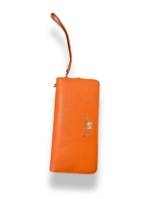 Rachels Closet Vintage y2k Newgrange orange zip-around wallet