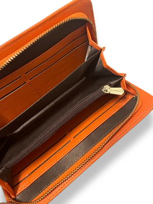 Rachels Closet Vintage y2k Newgrange orange zip-around wallet