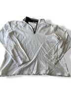 Vintage men's Fila white 1/4 zip long sleeve sweatshirt in L| L23 W19|SKU 4825