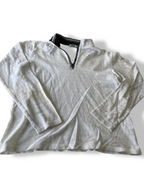 Vintage men's Fila white 1/4 zip long sleeve sweatshirt in L| L23 W19|SKU 4825