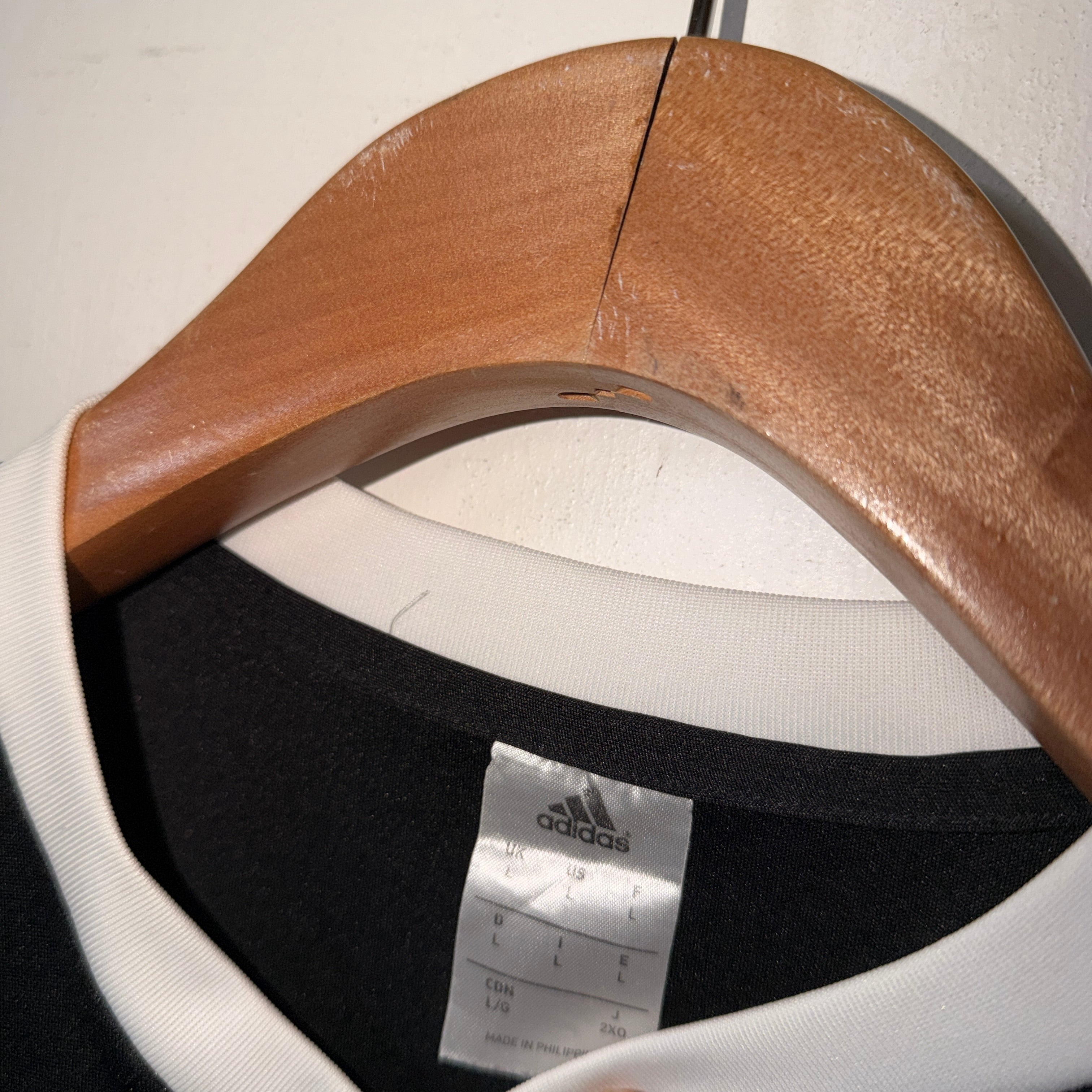 Vintage black Adidas football jersey Size L SKU 7453