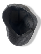 Vintage men's  grey checkered panama tweed cap|SKU 4829|Onesize