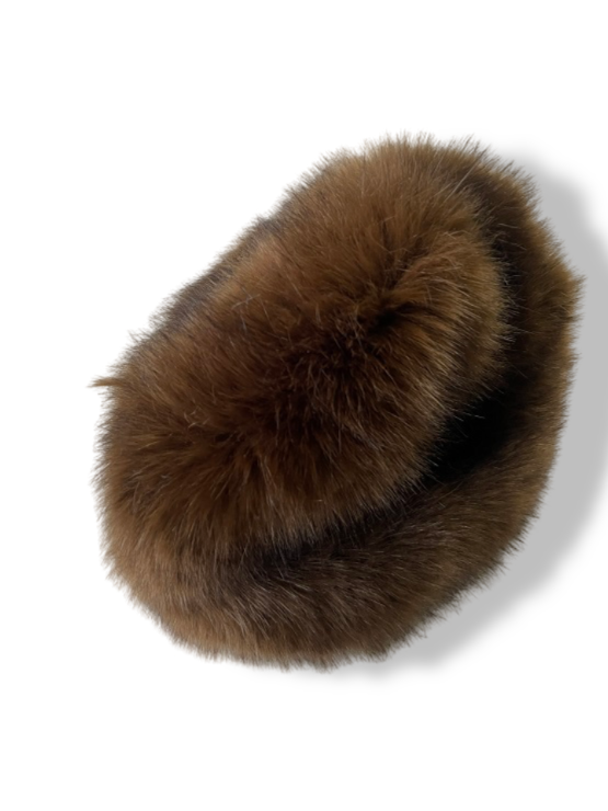 Vintage Zara brown faux fur winter hat| SKU 4830| size M