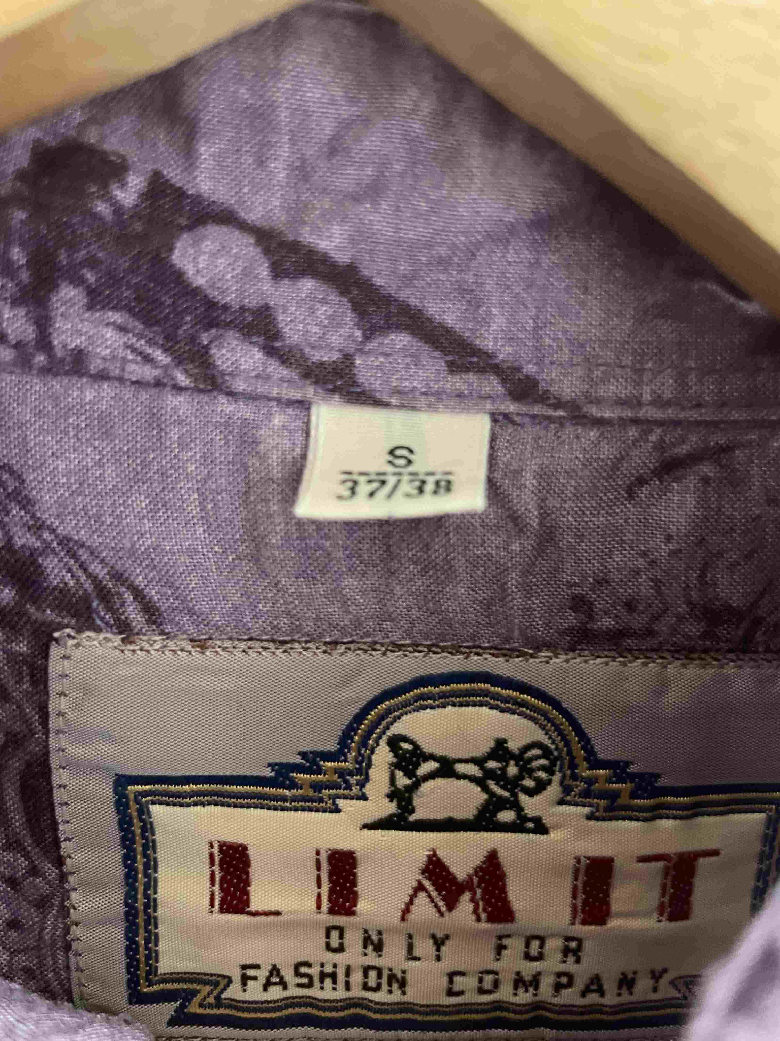Vintage Limit purple abstract pattern small long sleeve shirt 