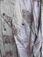 Vintage Limit purple abstract pattern small long sleeve shirt 
