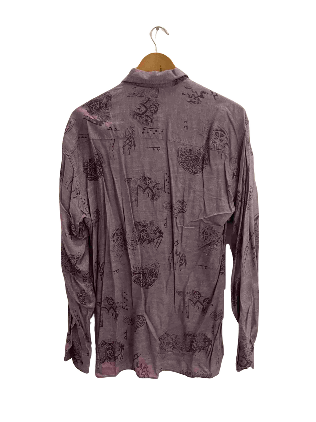 Vintage Limit purple abstract pattern small long sleeve shirt 
