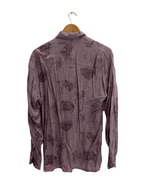 Vintage Limit purple abstract pattern small long sleeve shirt 