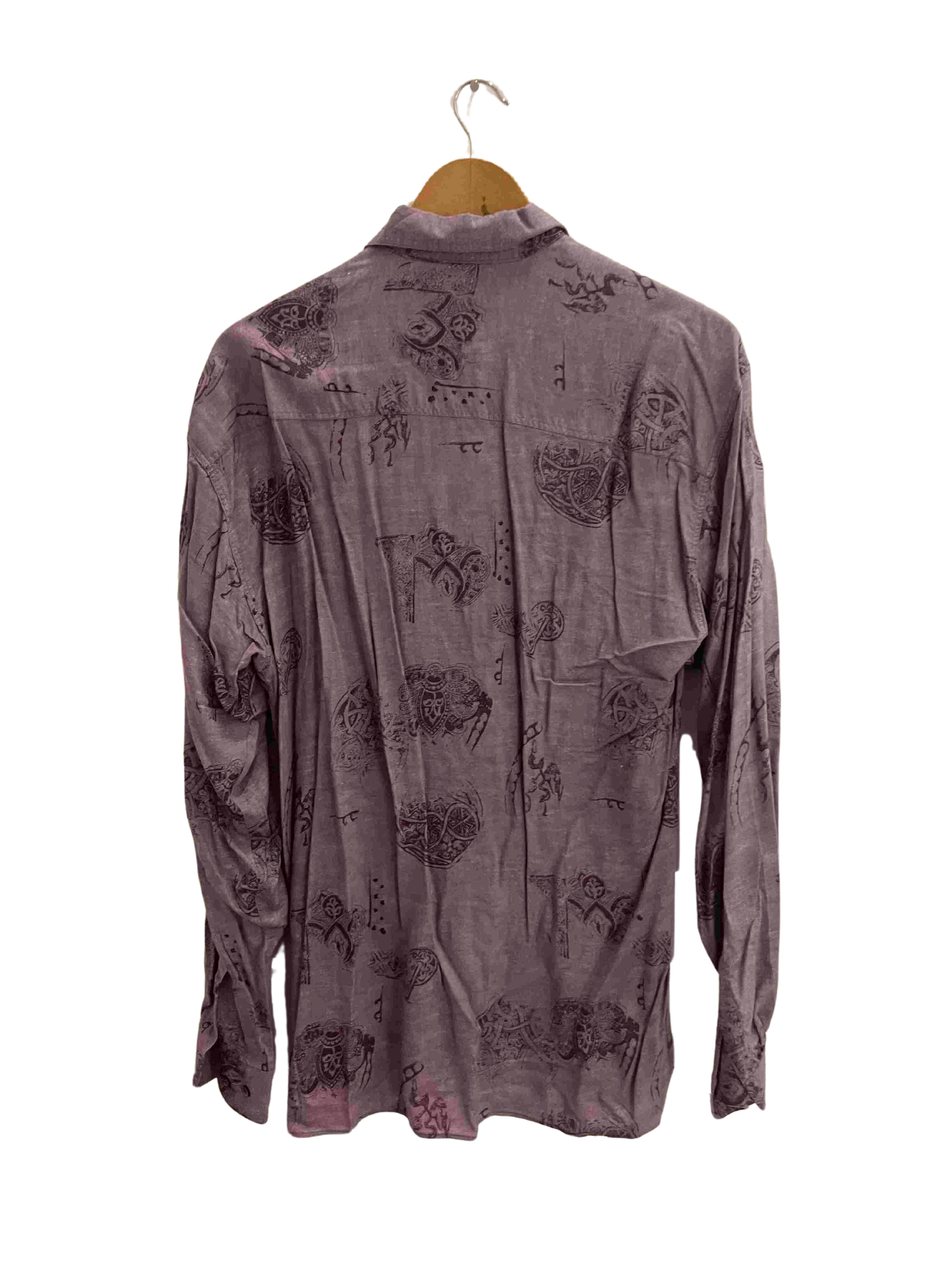 Vintage Limit purple abstract pattern small long sleeve shirt 