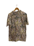 Vintage witt weider green abstract pattern medium short sleeve shirt