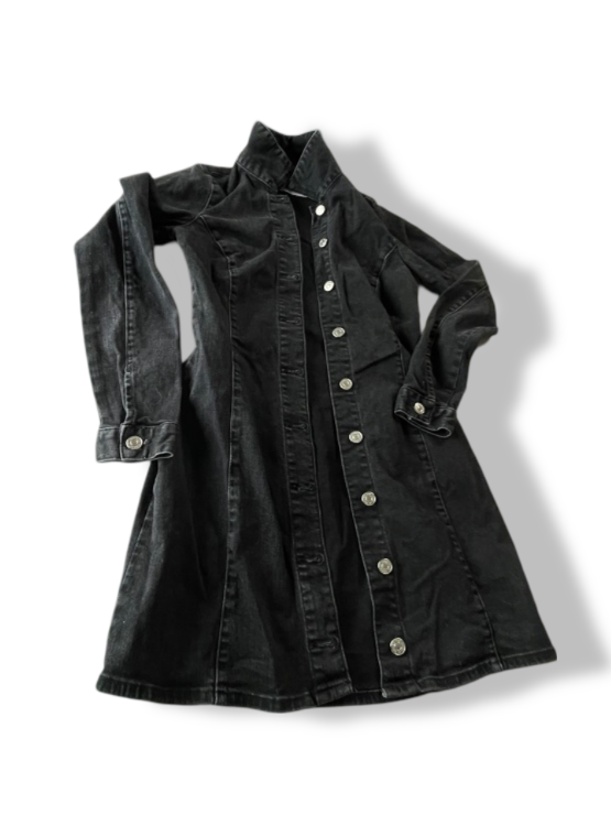 Vintage women's Authentic Denim by TRF grey maxi jacket dress 8/10| L33 W16|SKU 4832