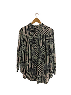 Vintage H&M black and white floral pattern medium women shirt