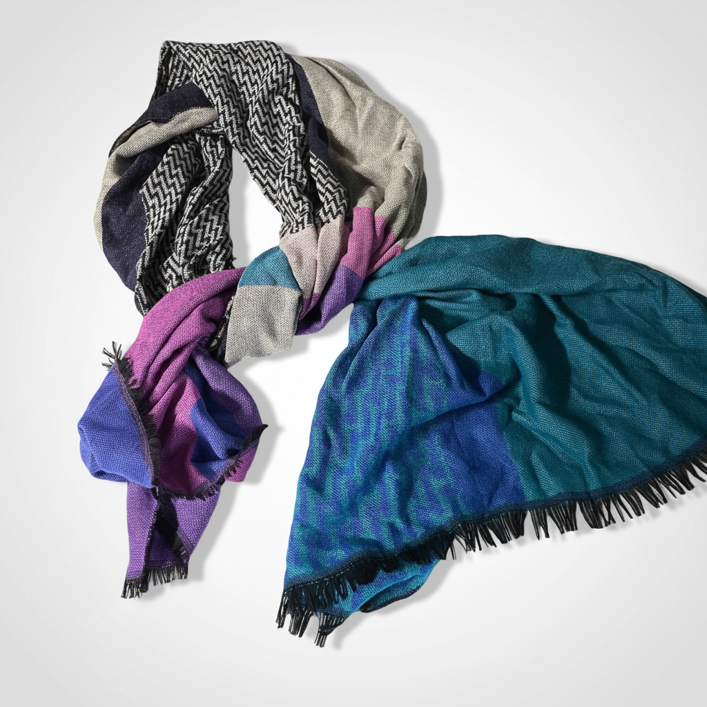 Vintage women multi pashmina scarf|L64 W18|SKU 6336