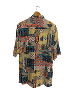 Vintage greenfield multi festive abstract pattern short sleeve medium shirt