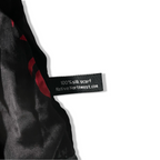 Vintage women Northwest black & red pattern silk scarf|L45 W12|SKU 6338