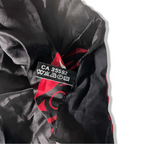Vintage women Northwest black & red pattern silk scarf|L45 W12|SKU 6338