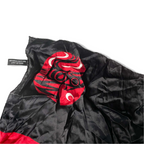 Vintage women Northwest black & red pattern silk scarf|L45 W12|SKU 6338