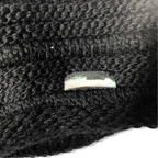 Vintage women black knitted beanie hat|SKU 6341
