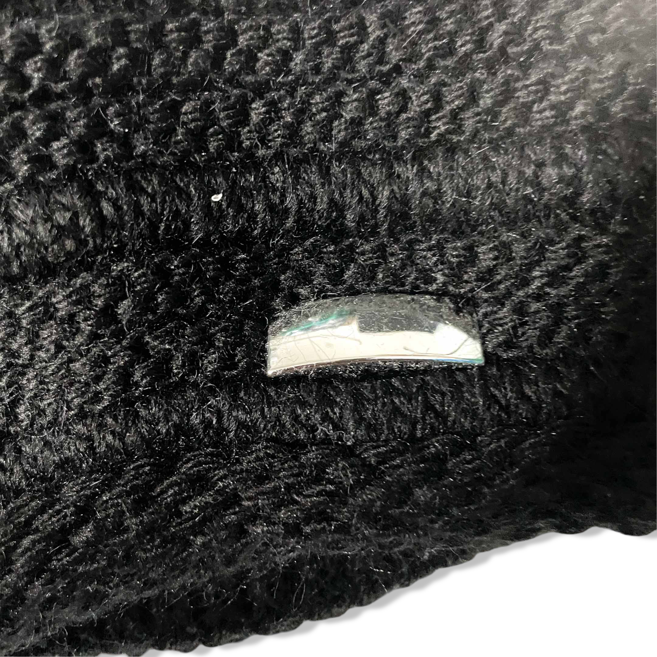 Vintage women black knitted beanie hat|SKU 6341