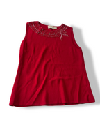 Vintage women's Gerrard Creation red tank top size 12/14| L23 W18|SKU 4839