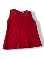Vintage women's Gerrard Creation red tank top size 12/14| L23 W18|SKU 4839