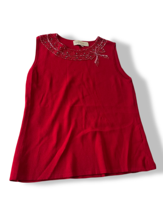 Vintage women's Gerrard Creation red tank top size 12/14| L23 W18|SKU 4839