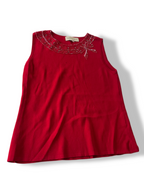 Vintage women's Gerrard Creation red tank top size 12/14| L23 W18|SKU 4839