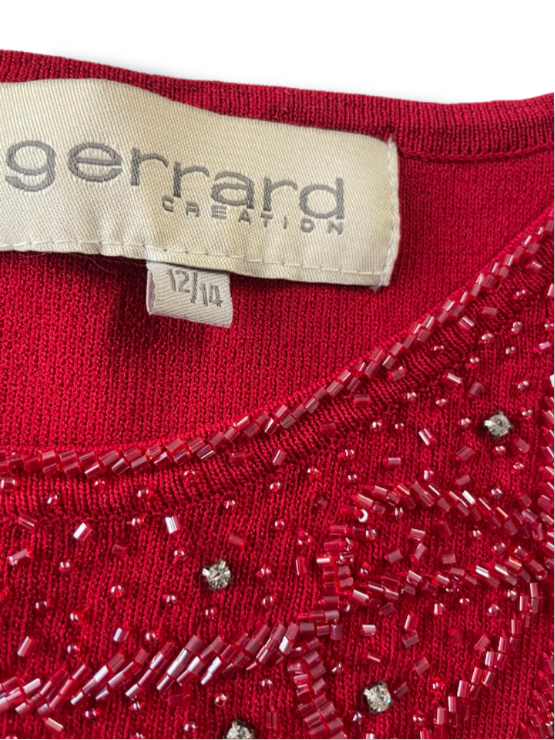 Vintage women's Gerrard Creation red tank top size 12/14| L23 W18|SKU 4839