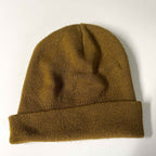 Vintage brown cotton winter unisex Carhartt logo print beanie| SKU 6343