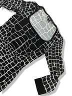 Rachels Closet Vintage y2k Justcavalli geometry black and white pattern sequin dress size S