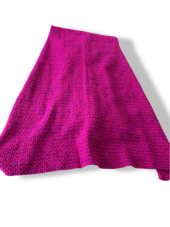 Vintage women's purple off-shoulder knitted midi dress in M|L54 W9|SKU 4840