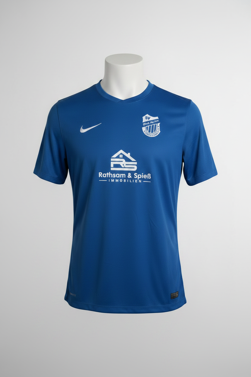 Vintage Nike Dri-FIT SV Glück Auf Gebhardshagen Football Jersey - Blue Size XXL
