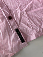 Vintage men's Zara pink short sleeve regular fit shirt in L| L29 W21|SKU 4841