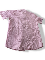 Vintage men's Zara pink short sleeve regular fit shirt in L| L29 W21|SKU 4841
