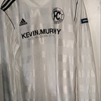 Vintage men long-sleeve soccer Home white jersey Adidas FC Straberg in M
