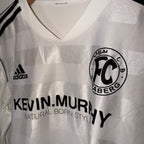 Vintage men long-sleeve soccer Home white jersey Adidas FC Straberg in M
