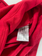 Vintage men's CS Active red V-neck plain short sleeve tees in L| L29W23|SKU 4843