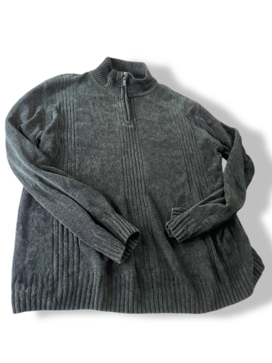 Vintage men's Blue star grey 1/4 zip high neck sweatshirt in XL| L30 W23|SKU 4844