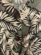 Vintage grey leaf print women's Cropped top size 14