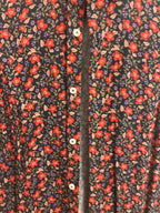 Vintage zara man red floral print small long sleeve shirt