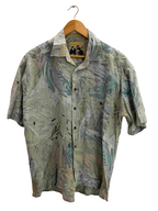 Vintage Mario's abstract festival print blue shirt size M