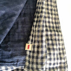 Vintage women Navyblue Levi's plaid scarf|L40 W40|SKU 6370