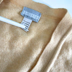 Vintage 3 Suisses women cotton blend yellow V-neck button sweater in S|L28 W20|SKU 3671