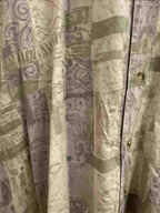 Vintage cream festive abstract print medium mens shirt